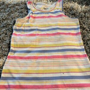 Circo Multicolored-Striped Tank Top Girls Size Large (10/12)